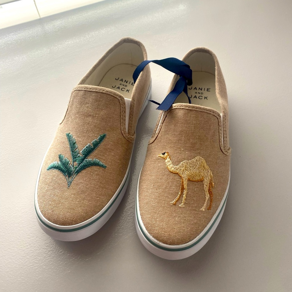 Little boys janie and Jack slip on shoes sz13